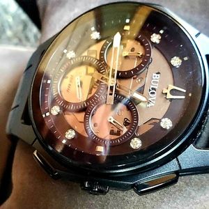 Sapphire glass and titanium Bulova Curv Chronograp